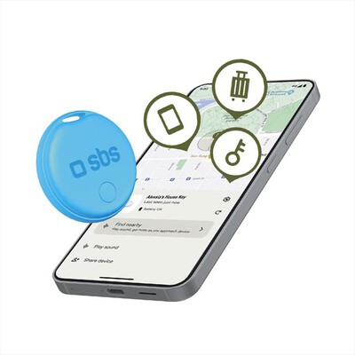 SBS - Tracker Apple+Android Colore Azzurro cielo-Azzurro