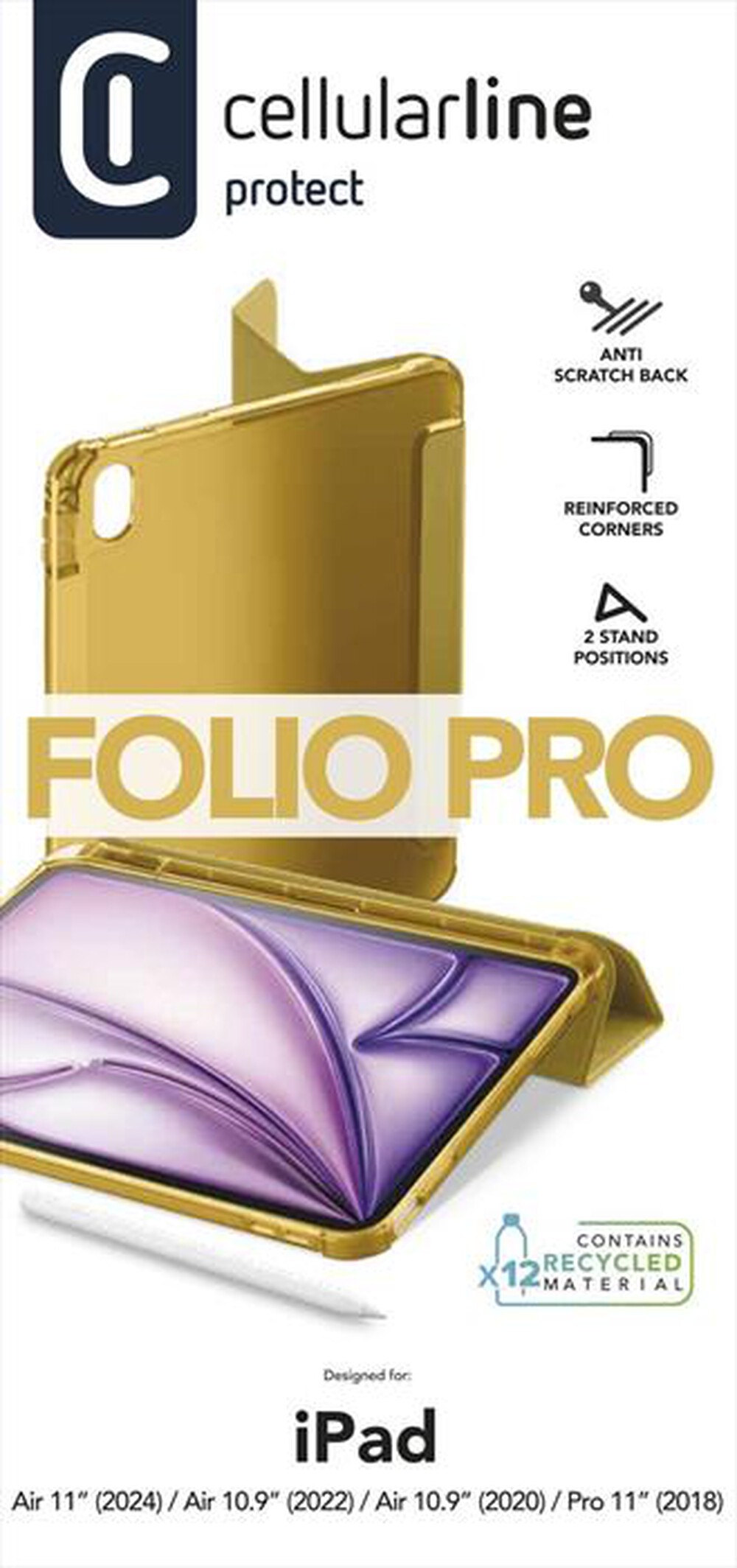 Immagine del prodotto CELLULARLINE - Cover FOLIO PRO - IPAD PRO / AIR-Yellow