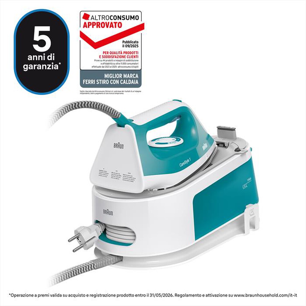 Immagine del prodotto BRAUN - SISTEMA STIRANTE CARESTYLE 1 IS1013GR-BIANCO/TURCHESE