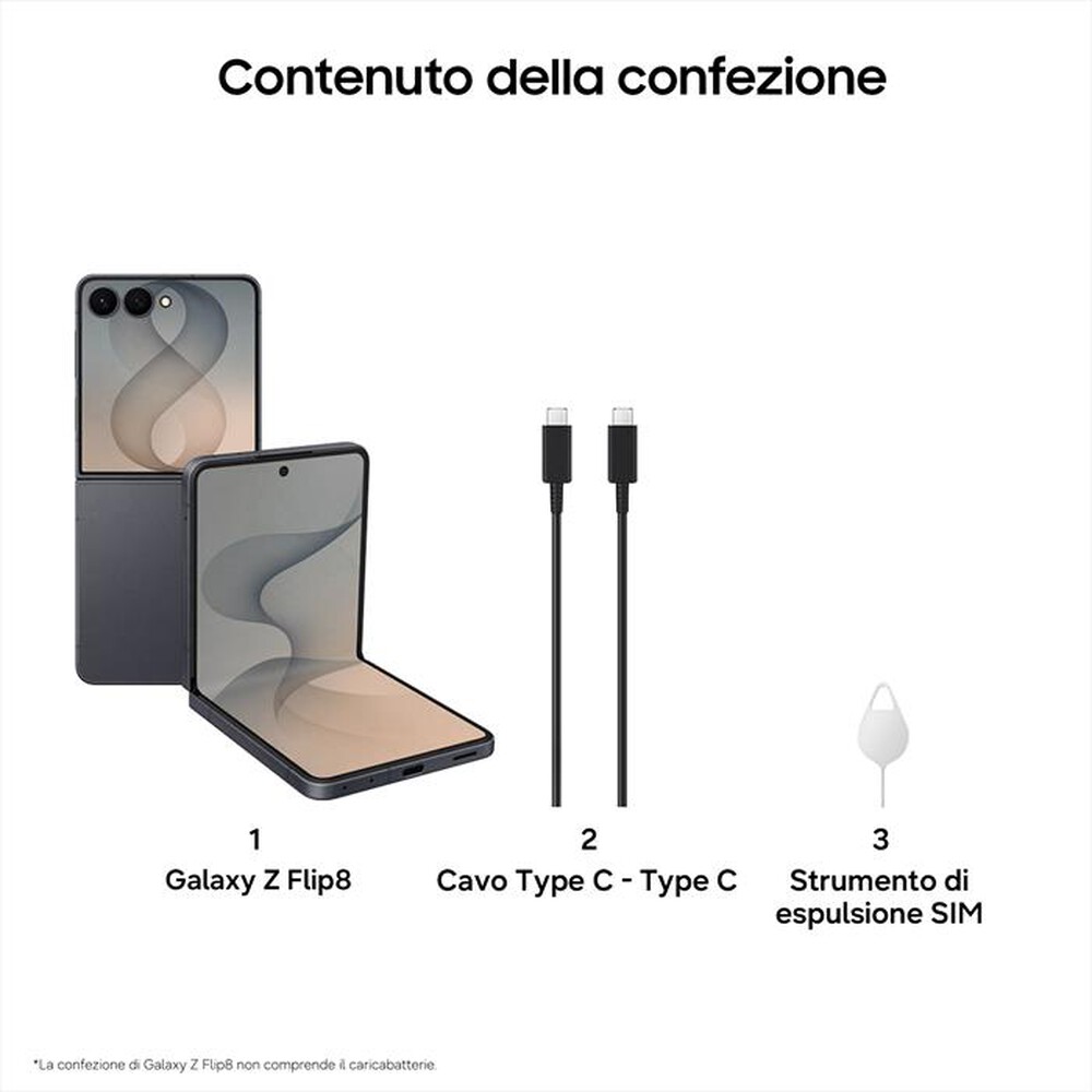 Immagine del prodotto SAMSUNG - Galaxy Z Flip8 12+512GB-Graphite