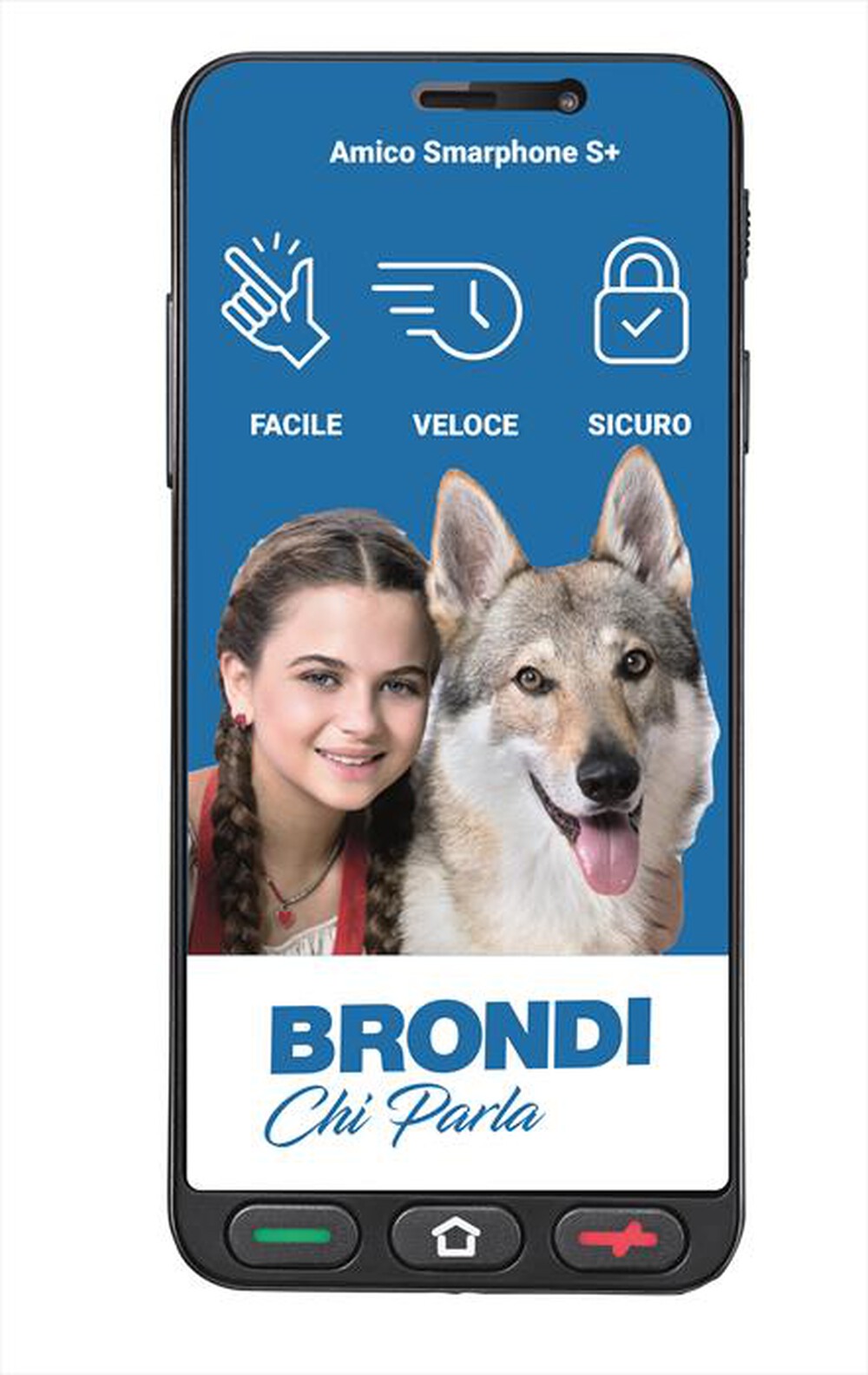 "BRONDI - Bar phone AMICO SMARTPHONE S+-NERO"