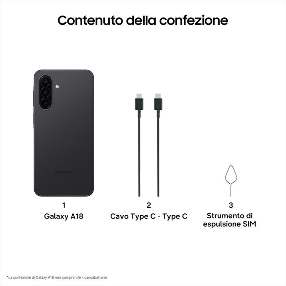 Immagine del prodotto SAMSUNG - Smartphone GALAXY A18 LTE 128GB-Black