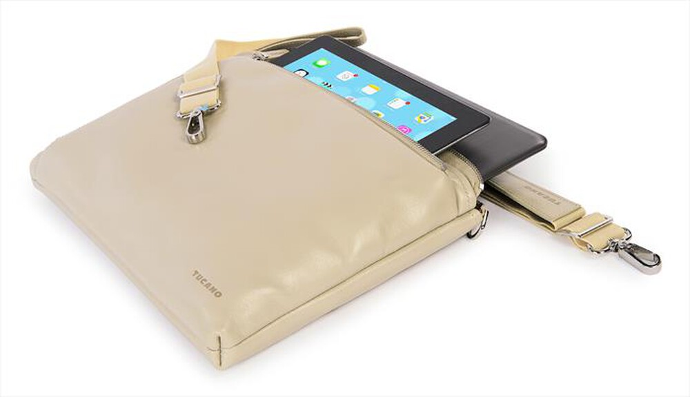 "TUCANO - Borsa in pelle per MacBook Pro 13”/Ultrabook 13\"-avorio"