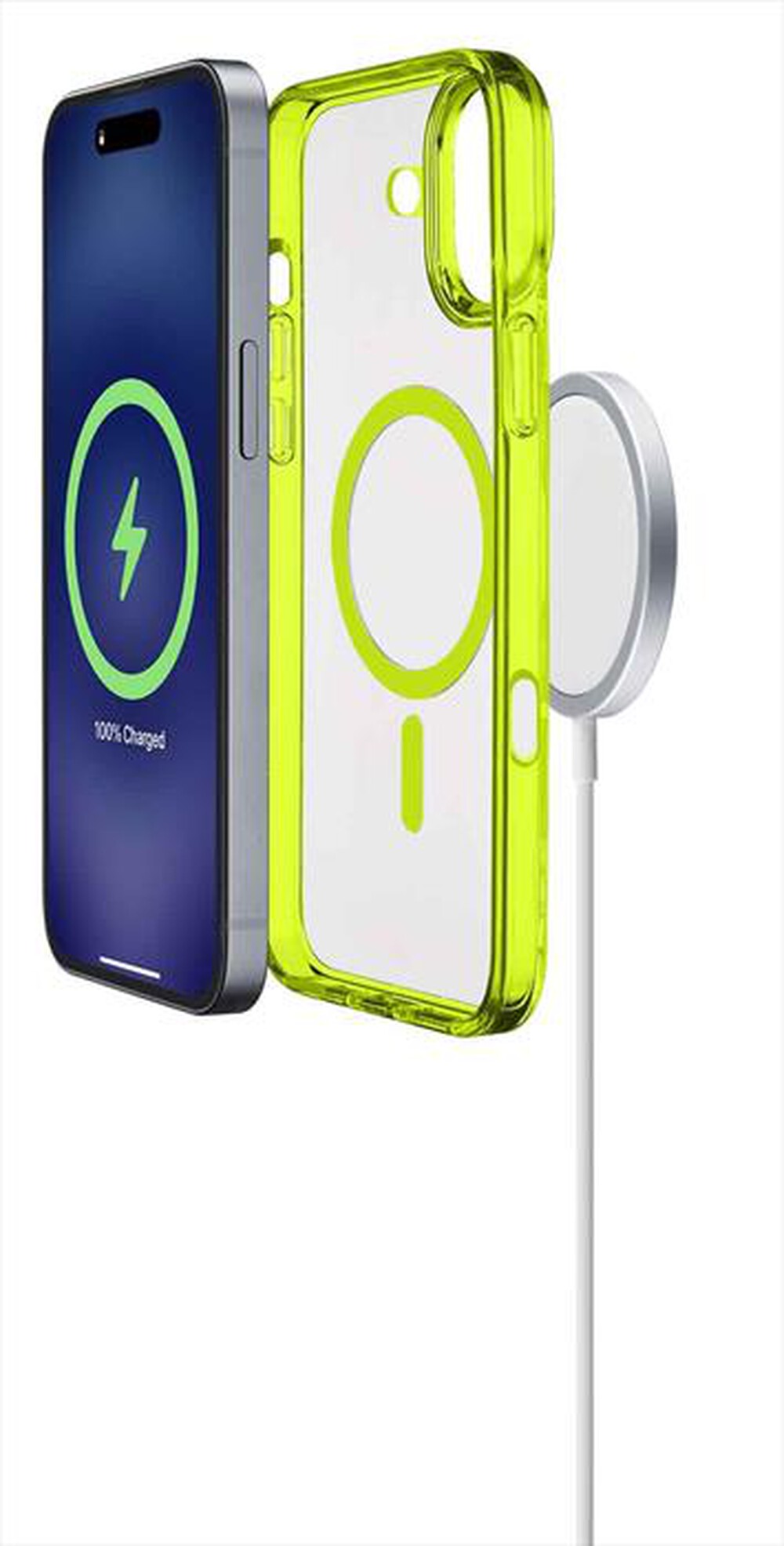 "CELLULARLINE - Cover case ICONIC MAG per iPhone 16-Lime"