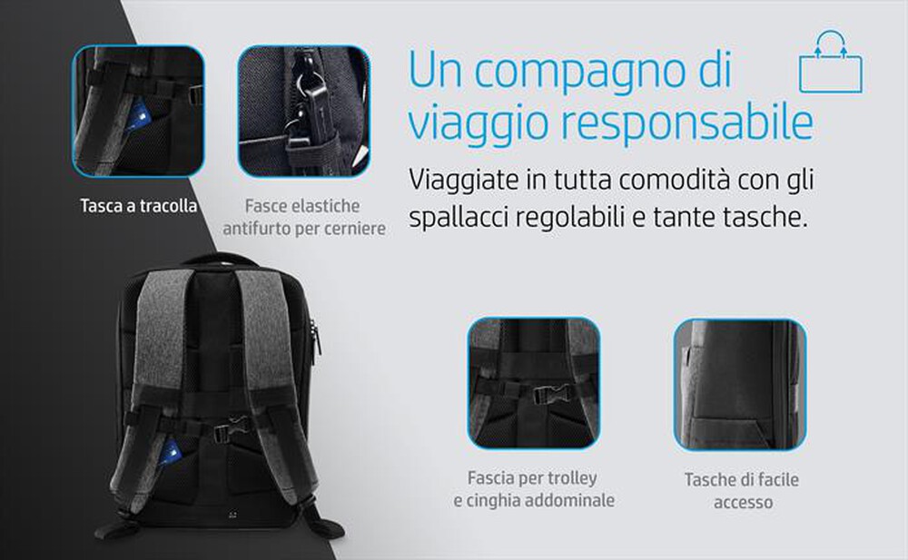 Immagine del prodotto HP - ZAINO HP RENEW TRAVEL 15.6-Gray