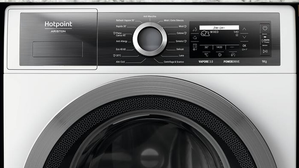 "HOTPOINT ARISTON - Lavatrice H7 99 GPOWER IT 9 Kg Classe A-Bianco"