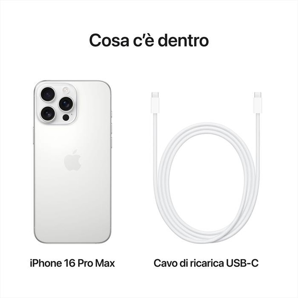 "APPLE - iPhone 16 Pro Max 256GB-Titanio Bianco"