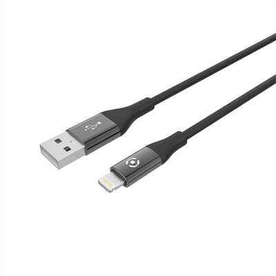 CELLY - USBLIGHTCOLORBK CAVO USB LIGHTNING-Nero/Silicone