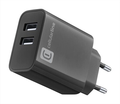 CELLULARLINE - Caricabatterie MULTIPOWER ACHUSB2USBA24WK-Nero