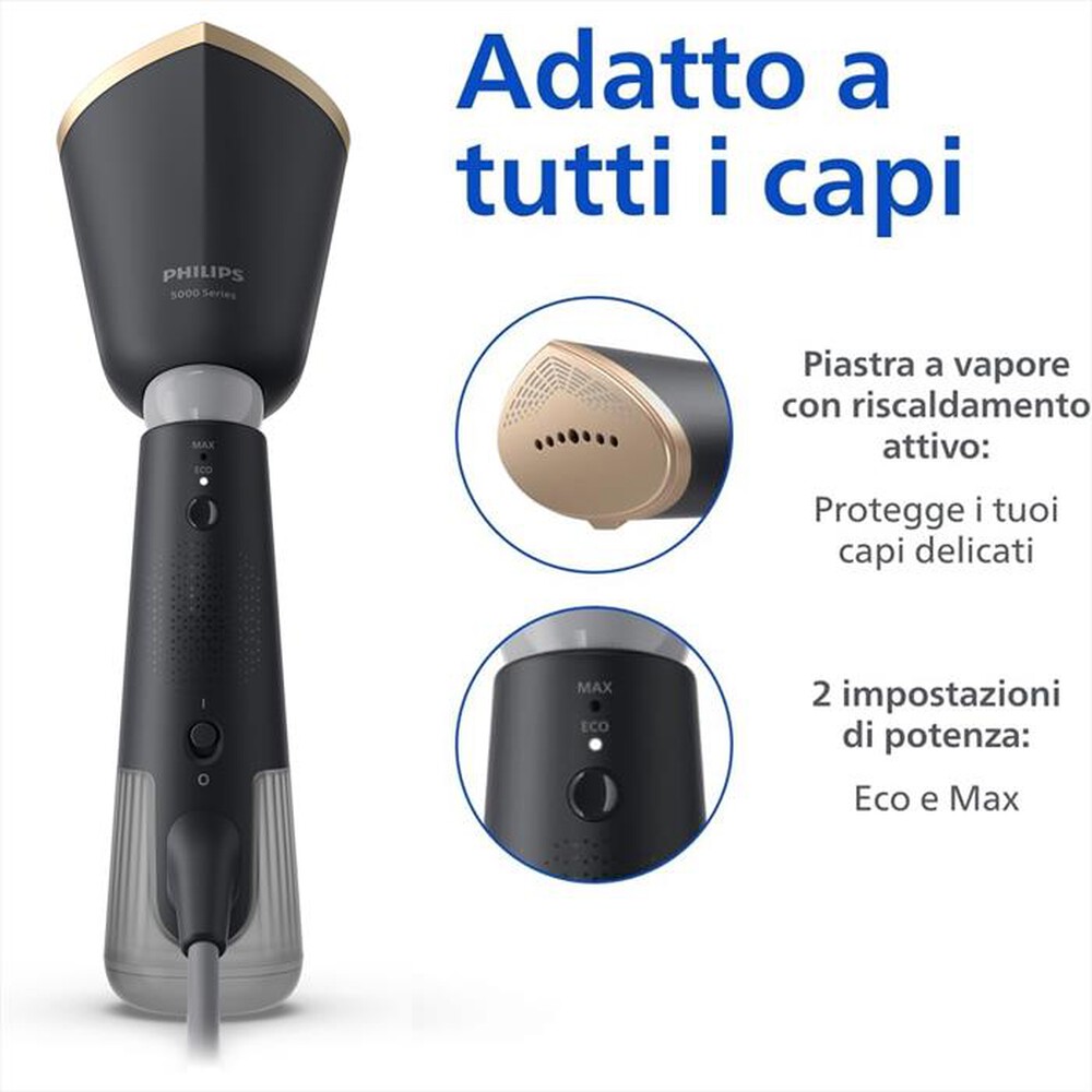 "PHILIPS - Ferro da stiro a vapore SERIE 5000 STH5030/80-Nero"