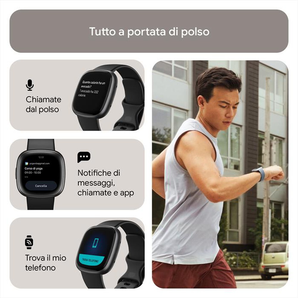 "FITBIT - VERSA 4 - FB523BKBK-NERO/ALL GRIGIO GRAFIT"