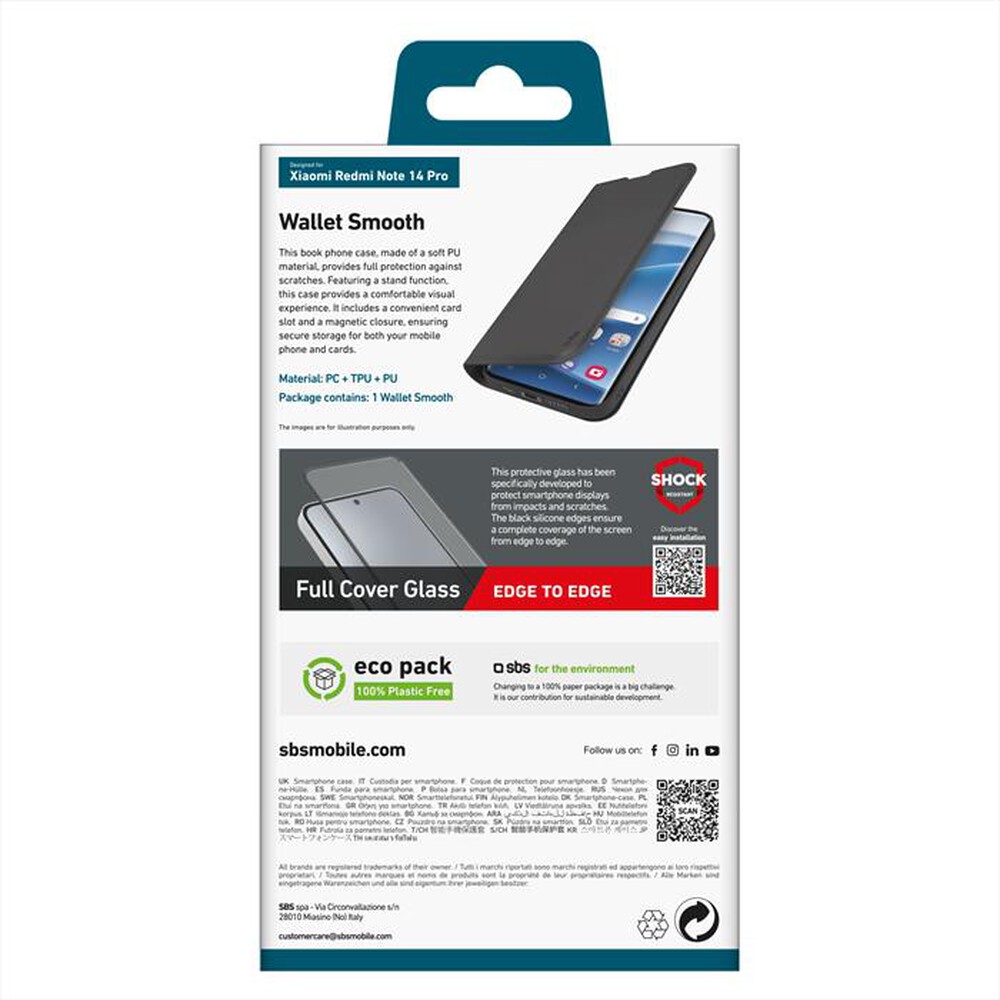 Immagine del prodotto SBS - Cover TEWALXIRNO14PK per Xiaomi Redmi Note 14 Pro-Nero