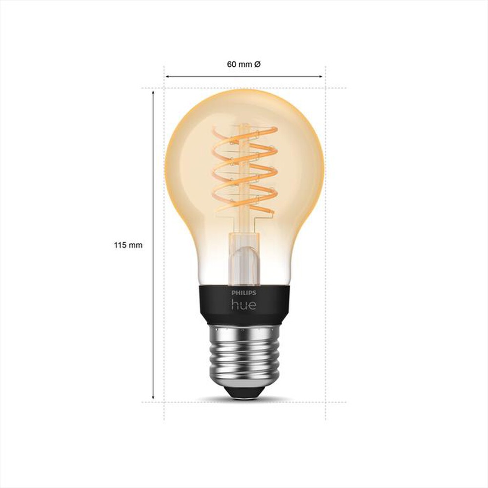 "PHILIPS - HUE WHITE FILAMENT LAMPADINA A60 E27 40W-Filament, Luce Dim."