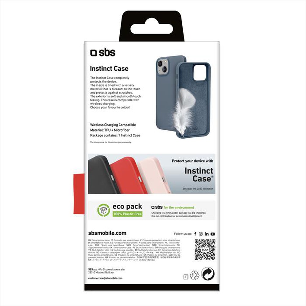 "SBS - Cover Instinct TEINSTIP1567B per iPhone 15 Plus-Blu"