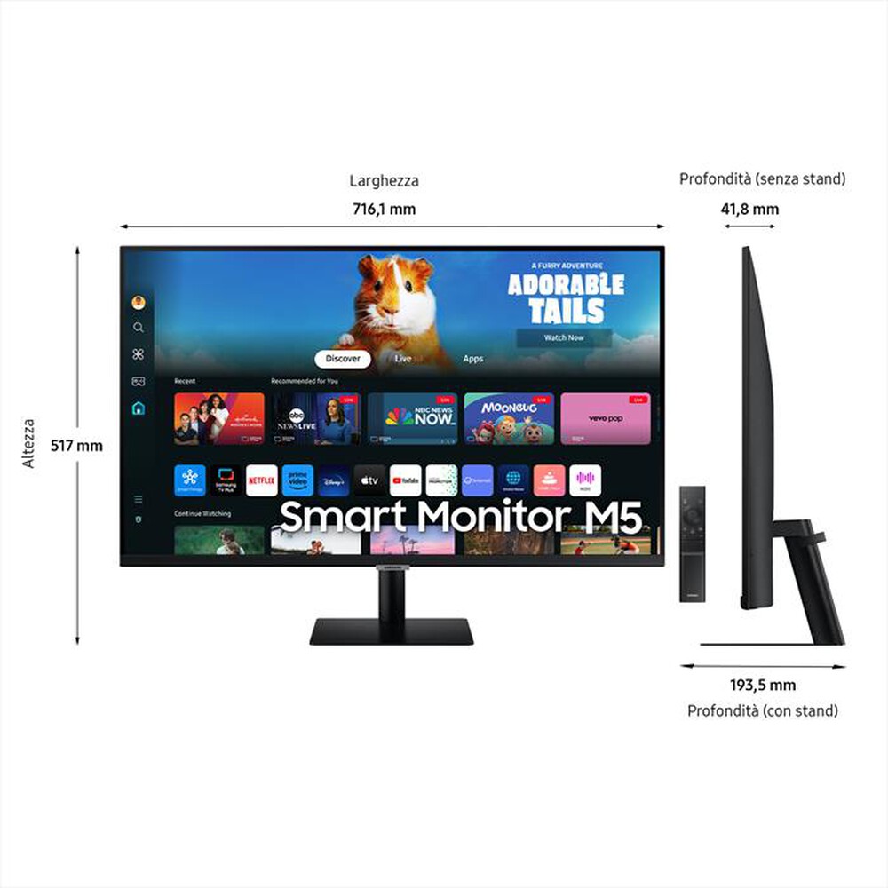 "SAMSUNG - SMART Monitor LED M5 M50D DA 32'' FULL HD FLAT"