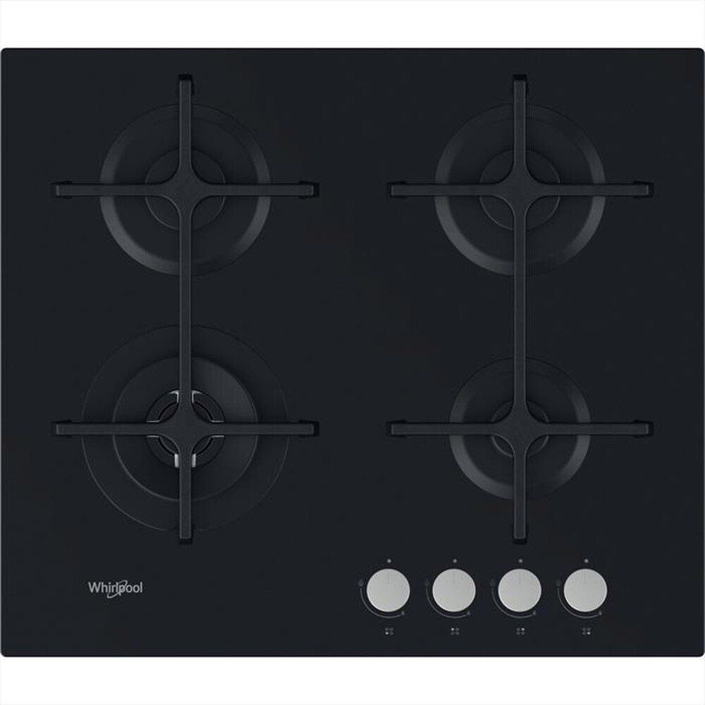 "WHIRLPOOL - Piano cottura a gas GOA 6423/NB 4 fuochi 59cm-Cristallo nero"
