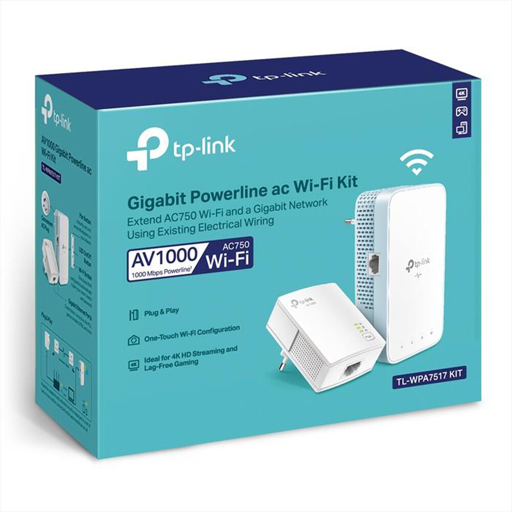 Immagine del prodotto TP-LINK - TL-WPA7517KIT POWERLINE AV1000+WI-FI AC750-GIGABIT