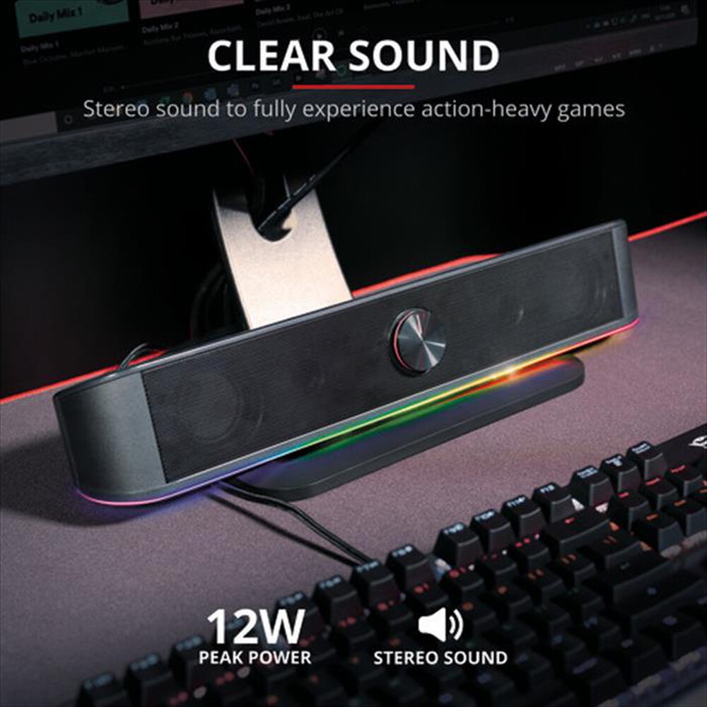 Immagine del prodotto TRUST - GXT619 THORNE RGB LED SOUNDBAR-Black RGB