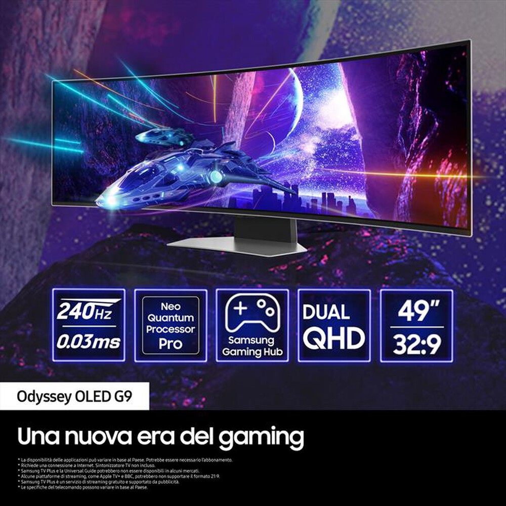 Immagine del prodotto SAMSUNG - Monitor gaming Odyssey OLED 49'' DUAL QHD CURVO