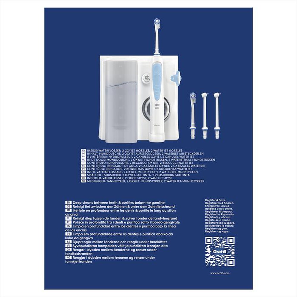 "ORAL-B - Idropulsore HEALTH CENTER-Bianco"