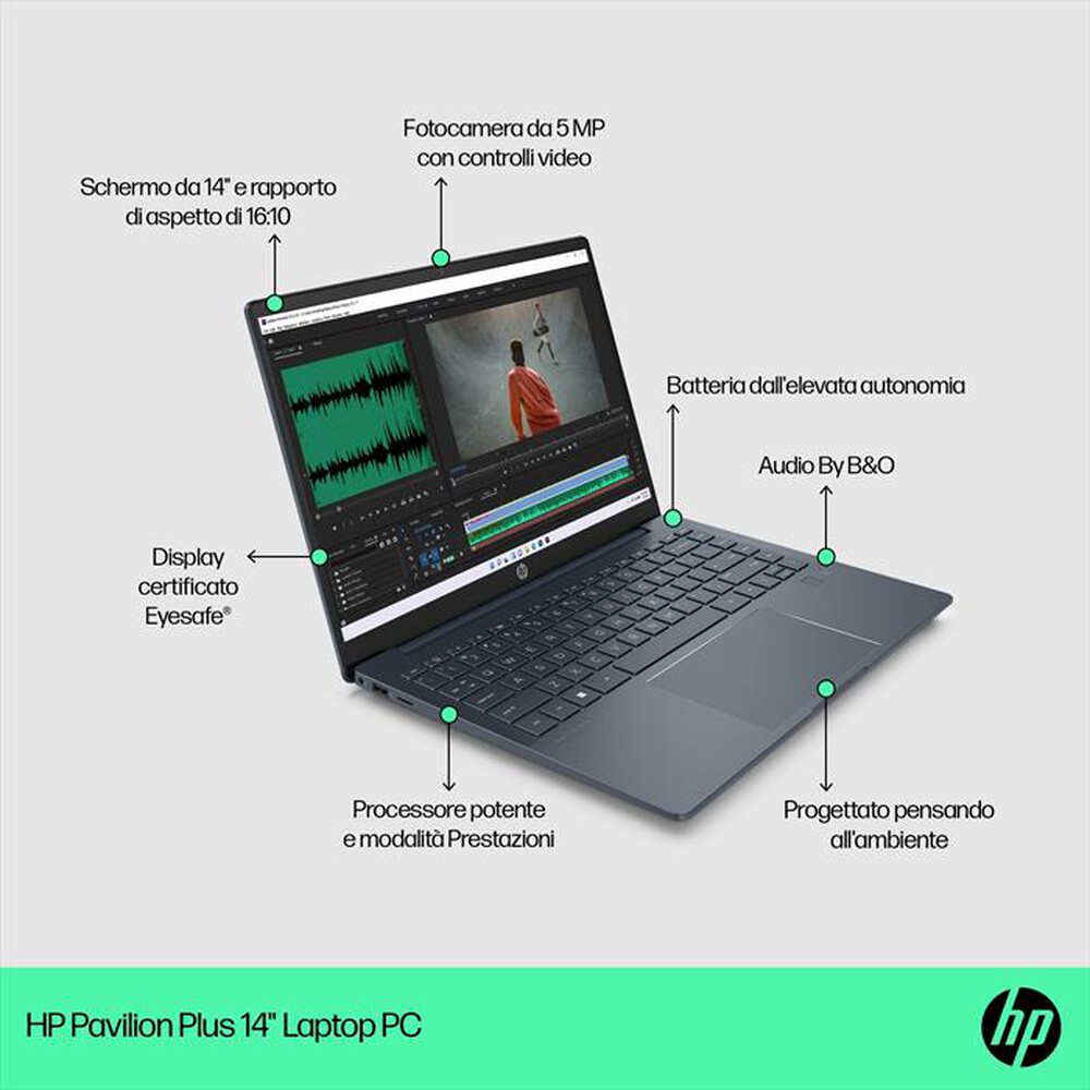 Immagine del prodotto HP - Notebook PAVILION PLUS 14-EH1001NL-Space Blue