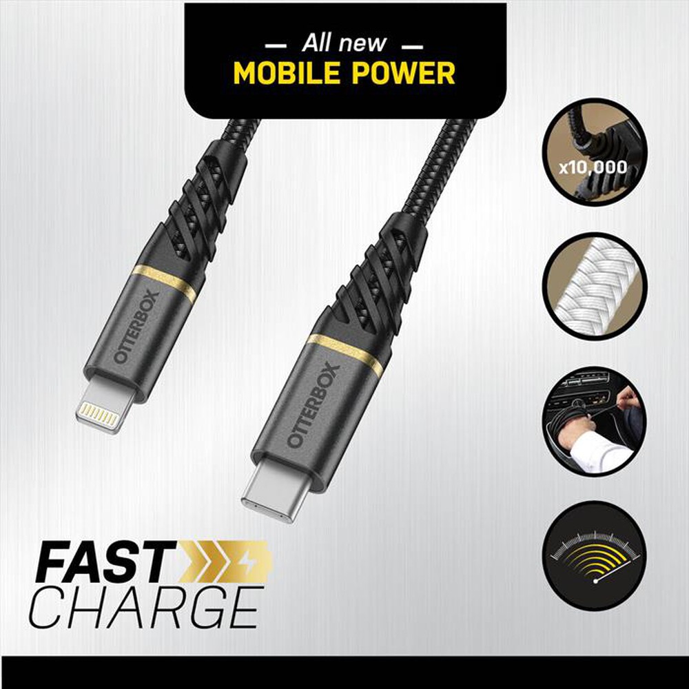 "OTTERBOX - CAVO PREMIUM USB-C A LIGHTNING 2M-BIANCO"