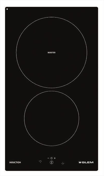 GLEM GAS - Piano cottura induzione GTI322 29 cm-Nero Lucido