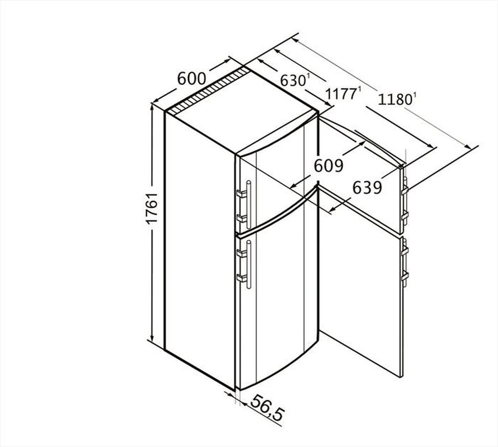 "LIEBHERR - Frigorifero 2 porte CTP 3316-23 Classe F 320lt-Bianco"