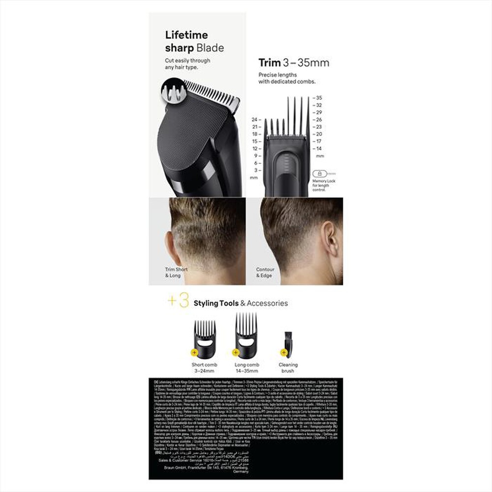"BRAUN - Tagliacapelli HC 5530-NERO"