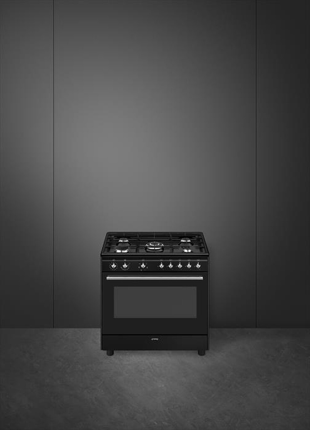 "SMEG - Cucina CX91GMBL Classe A-Nero"