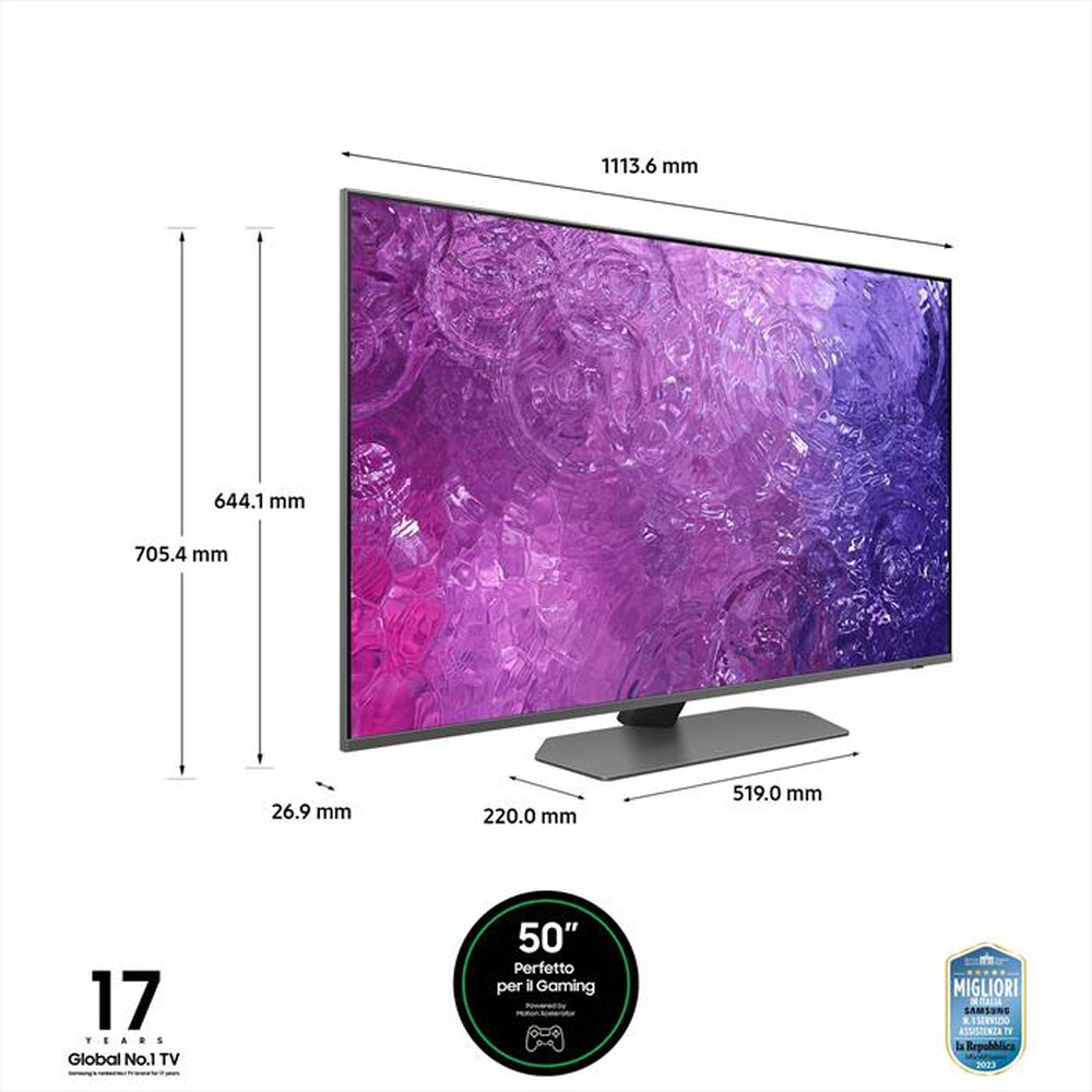 "SAMSUNG - Smart TV Q-LED UHD 4K 50\" QE50QN90C-CARBON SILVER"