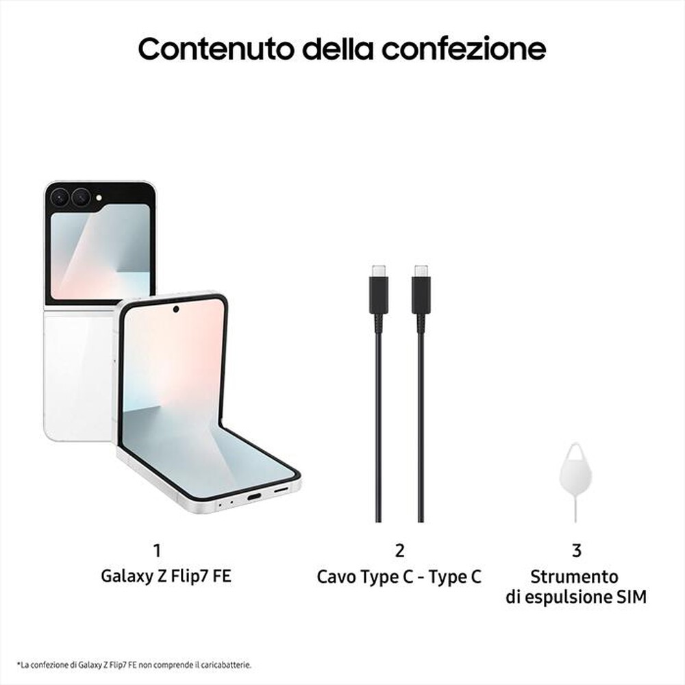 Immagine del prodotto SAMSUNG - Galaxy Z Flip7 FE 8+256GB-White