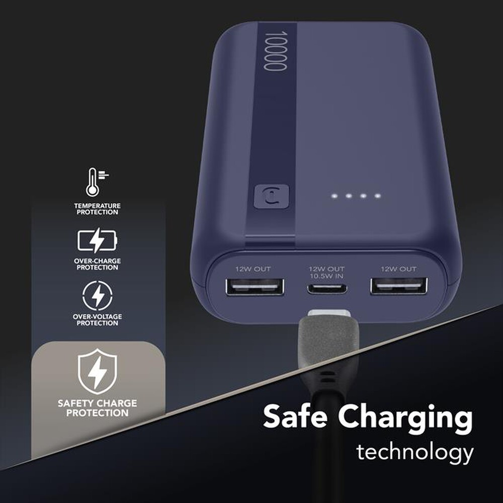 Immagine del prodotto CELLULARLINE - POWERBANK ESSENTIAL 10000 BLU SCURO-Blu scuro