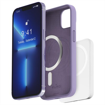PURO - Cover ICON MAG PUIPC1461ICONMLVD per iPhone 13/14-Tech Lavender