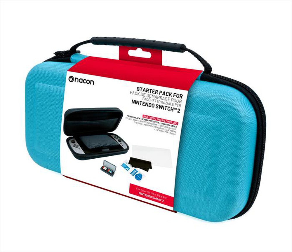 "BIG BEN - KIT CUSTODIA, VETRO, CASE GIOCHI SWITCH 2-Blu"