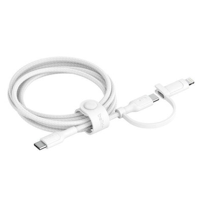 BELKIN - 2-IN-1 USB-C AND LIGHTNING CABLE-Bianco