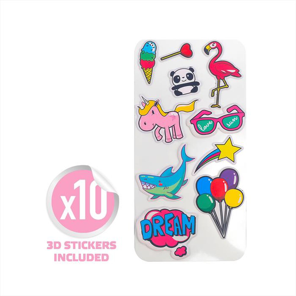 "CELLY - KIDSBEATPK - WIRED HEADPHONE + STICKER-Rosa"