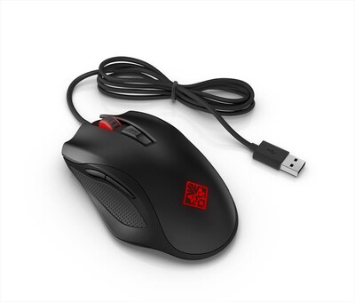HP - OMEN BY HP MOUSE 600-Nero, Rosso