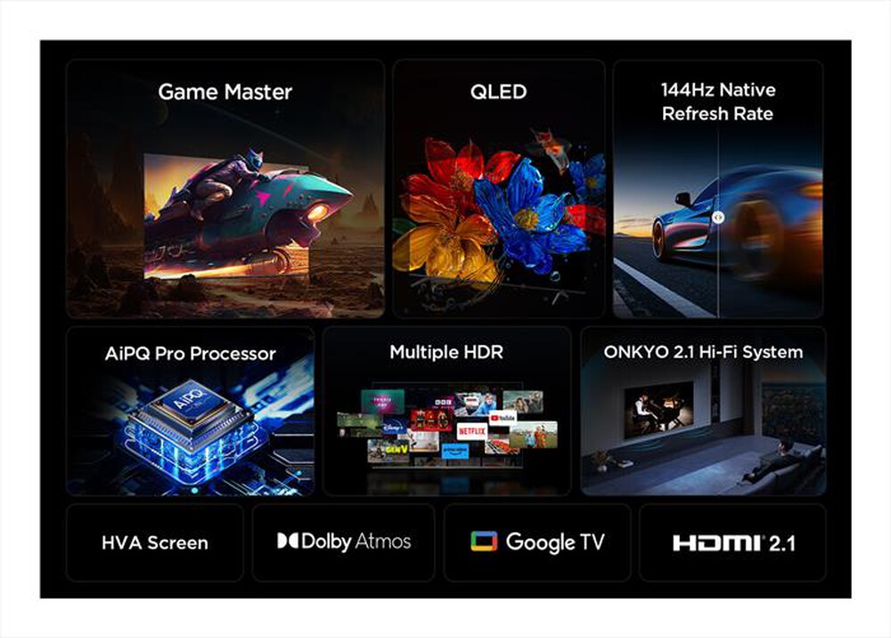 Immagine del prodotto TCL - Smart TV Q-LED UHD 4K 98" 98P89K-Metallic