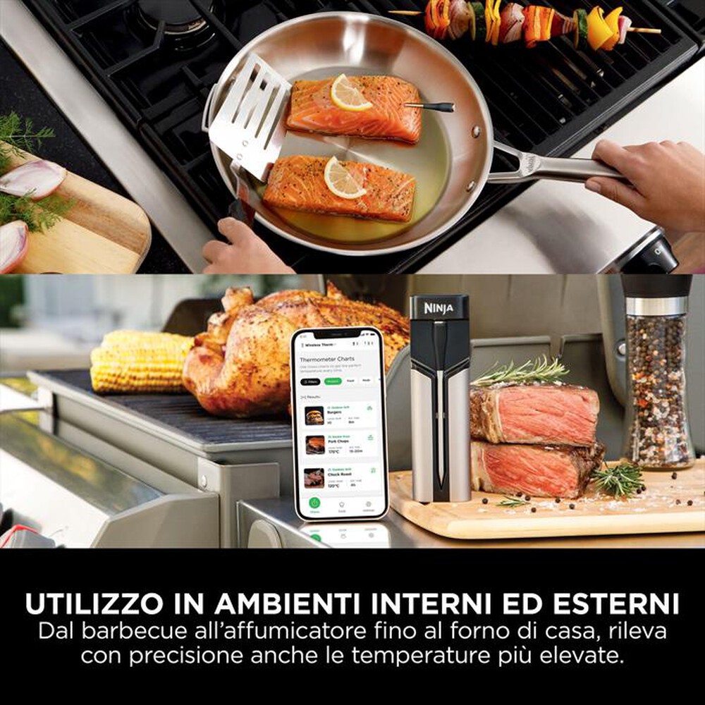"NINJA - SONDA DIGITALE PROCHEF-Nero/acciaio"