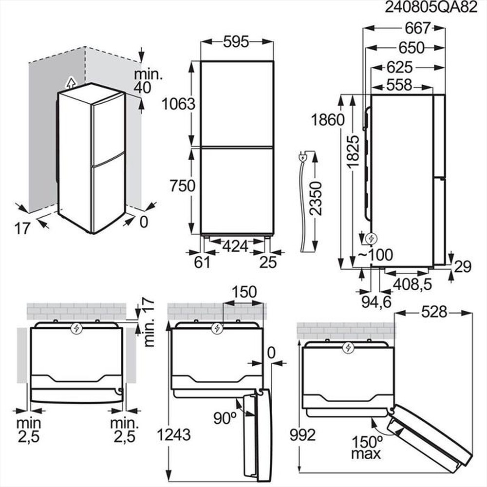 Immagine del prodotto ELECTROLUX - Frigorifero combinato LNT5ME32W1 Classe E 330 lt-Bianco