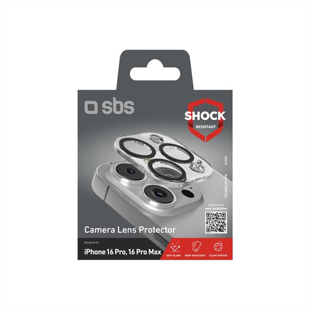 "SBS - Camera glass TECAMGLIP16PK iPhone 16 Pro/16 Pro Ma-Trasparente"