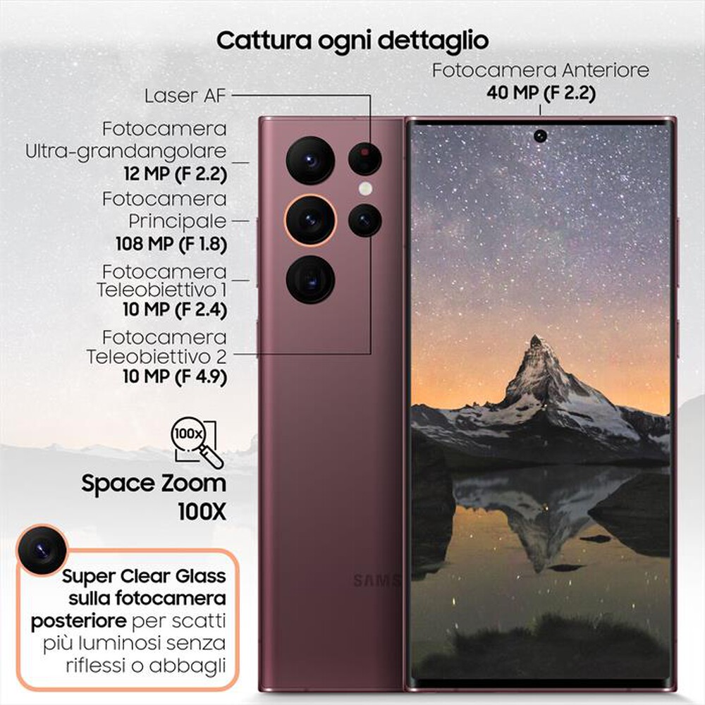 "SAMSUNG - GALAXY S22 ULTRA 512GB-Burgundy"