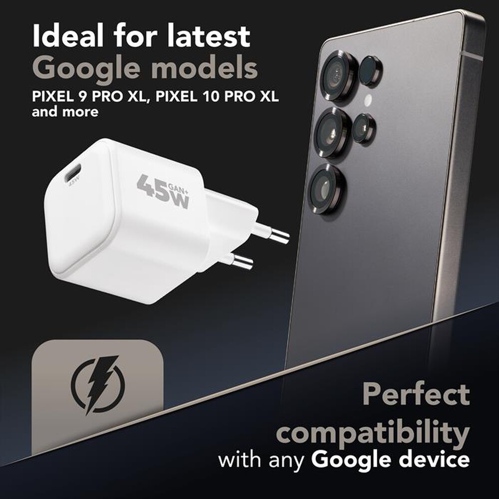 Immagine del prodotto CELLULARLINE - CARICATORE GAN+ 45 W PORTA USB-C-Bianco