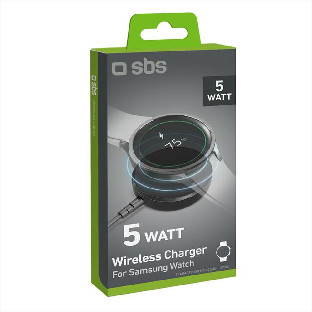 "SBS - Cavo di ricarica per Samsung watch TECHGSAMWATCH-Nero"