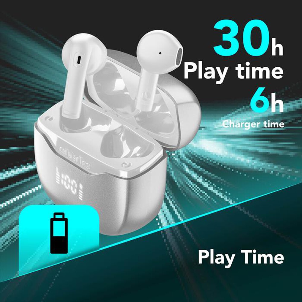Immagine del prodotto CELLULARLINE - Auricolare bluetooth BTCOREPROTWSW-Bianco