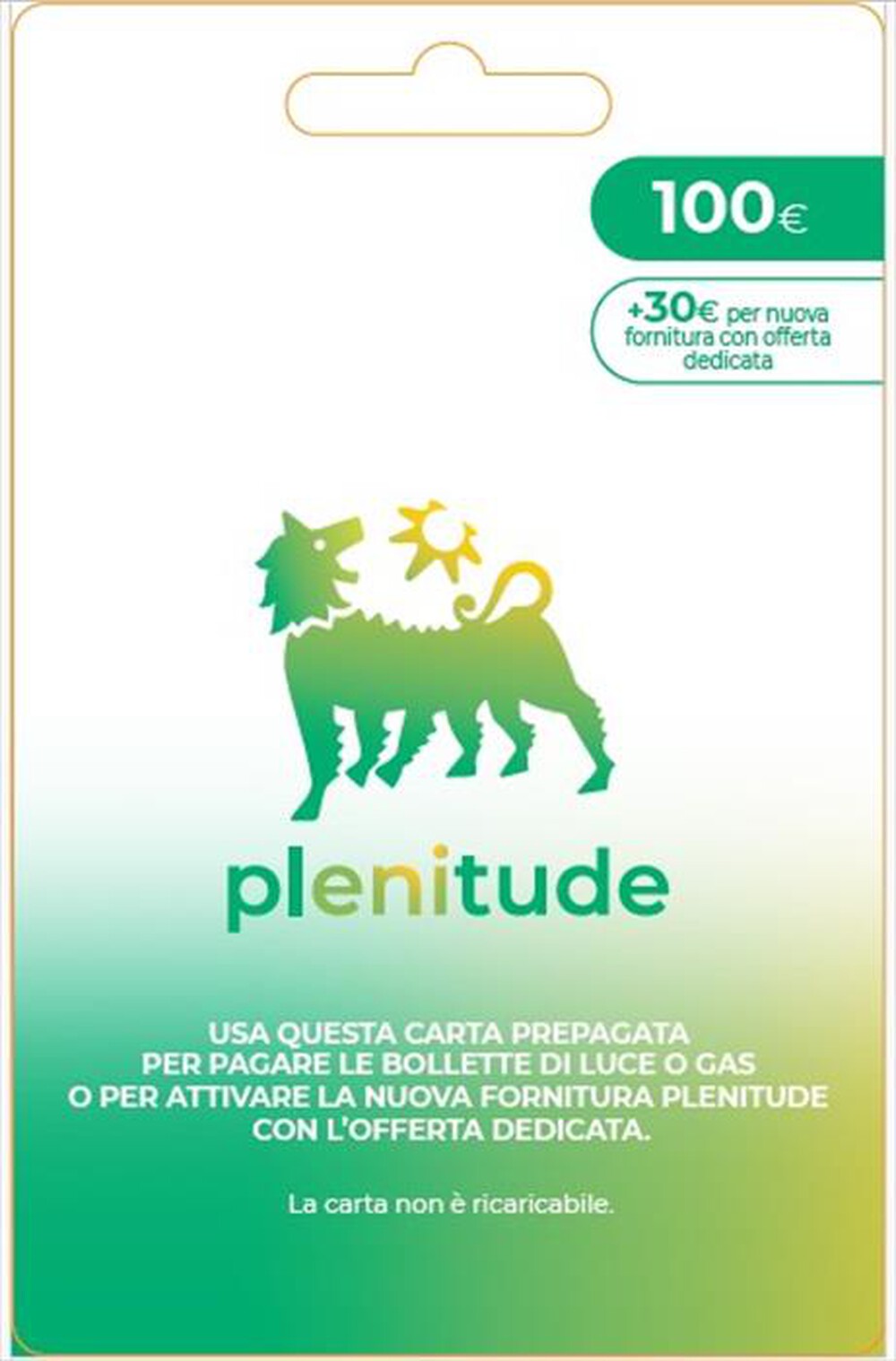 Immagine del prodotto ENI - Carta Prepagata Plenitude 100&euro;