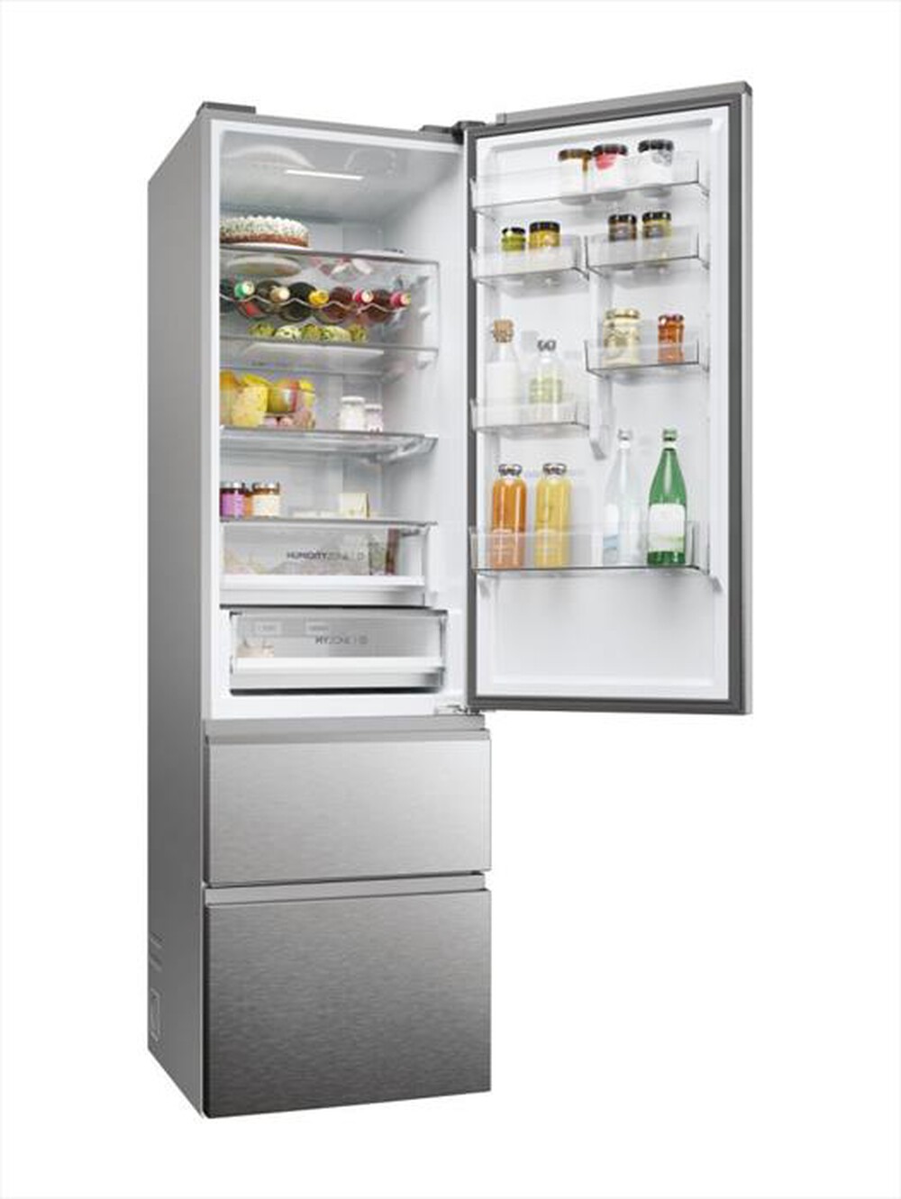 "HAIER - Frigorifero combinato HTW5620DNMG Classe D 414 lt-Argento"
