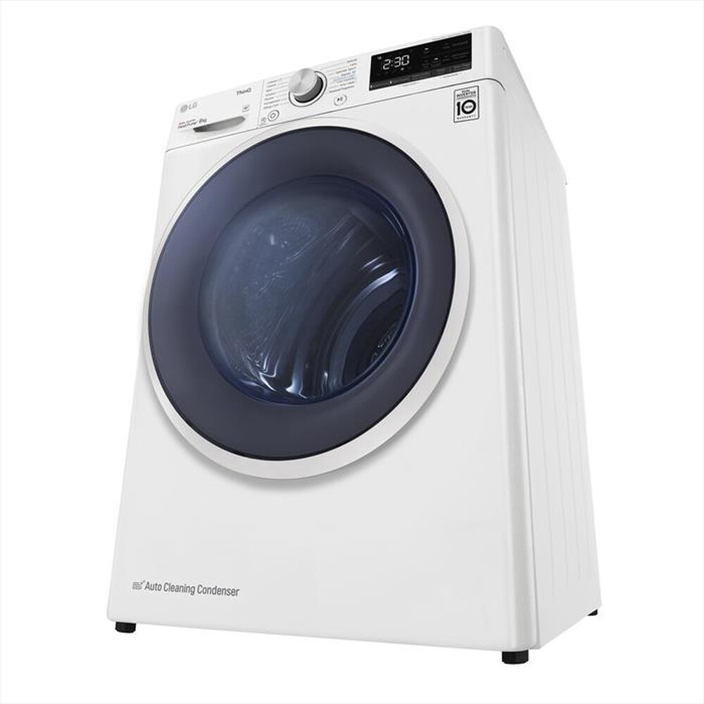 "LG - Asciugatrice RH80V9AVHN - 8 Kg - A+++-Bianco"