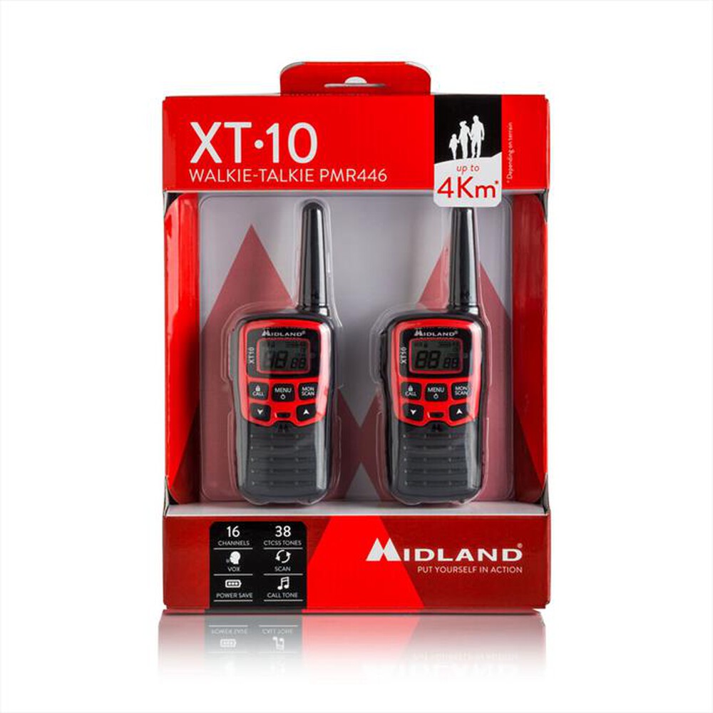 "MIDLAND - XT-10-Nero/Rosso"